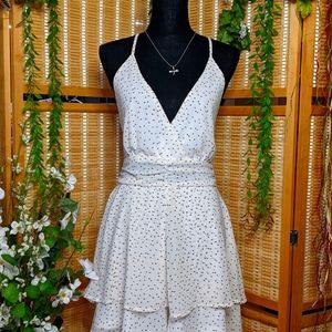 SOLD  SHEIN surplice, criss-cross back minidress